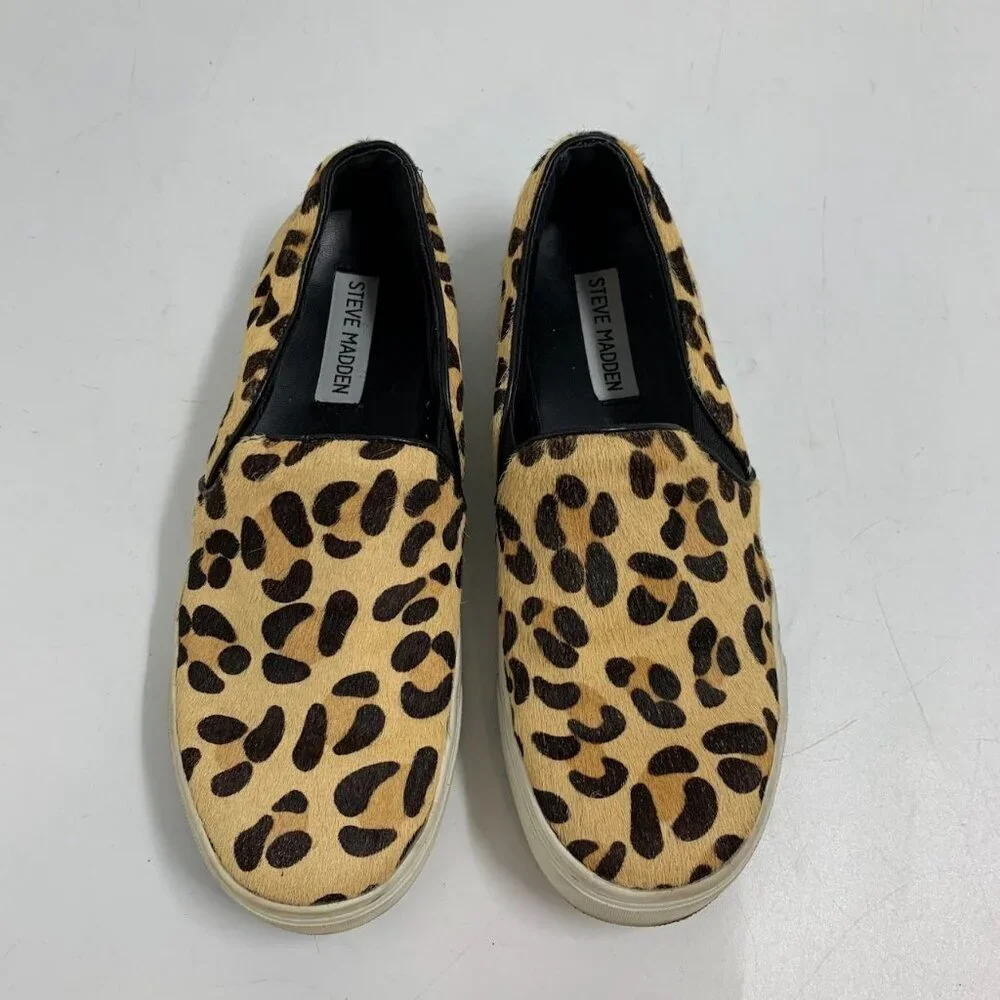 Steve Madden Womens Ecentrcl Brown Slip On Casual Shoes Sneakers Size 7‎